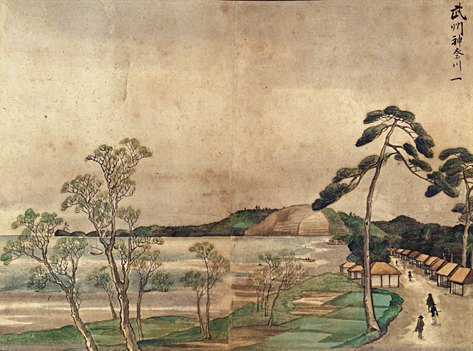 Тани Бунтё, Ландшафты полуостровов Идзу и Миура, 1793 г. Изображение с сайта japonia.ru